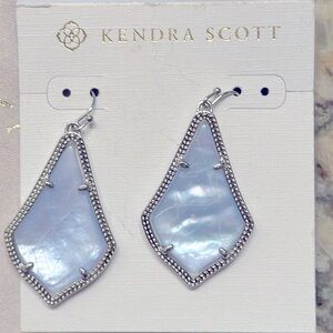 Rare! Kendra Scott Blue Mother of Pearl Earrings